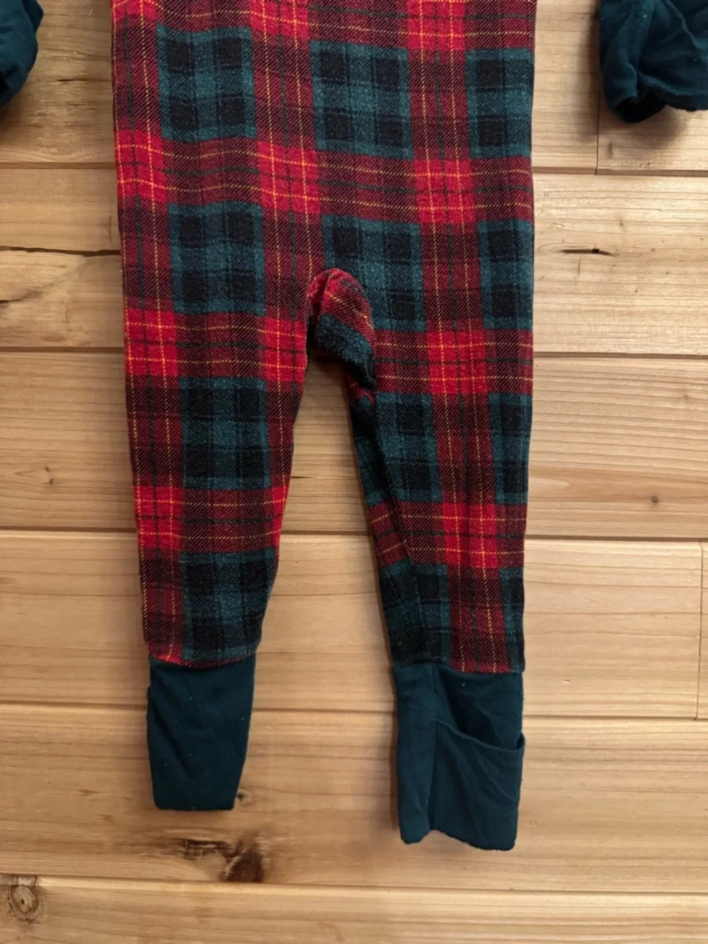PLAY CONDITION Little Sleepies 0-3 Months Bamboo Plaid Christmas Zippered Pajama